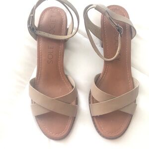 Sole Society Tan Sandals Size 7.5